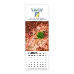 Calendrier chevalet vertical (21x7,5 cm) personnalisé - Vue du ciel
