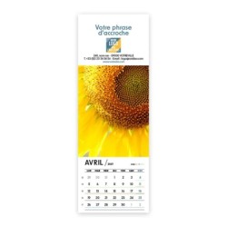 Calendrier chevalet vertical (21x7,5 cm) personnalisé - Zoom Nature