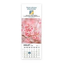 Calendrier chevalet vertical (21x7,5 cm) personnalisé - Zoom Nature