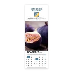 Calendrier chevalet vertical (21x7,5 cm) personnalisé - Zoom Nature