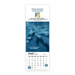 Calendrier chevalet vertical (21x7,5 cm) personnalisé - Océan