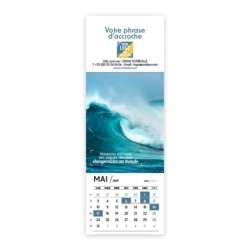 Calendrier chevalet vertical (21x7,5 cm) personnalisé - Océan