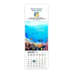 Calendrier chevalet vertical (21x7,5 cm) personnalisé - Océan