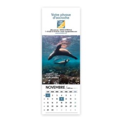Calendrier chevalet vertical (21x7,5 cm) personnalisé - Océan
