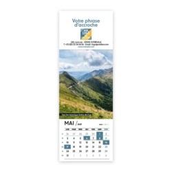 Calendrier chevalet vertical (21x7,5 cm) personnalisé - Patrimoine France