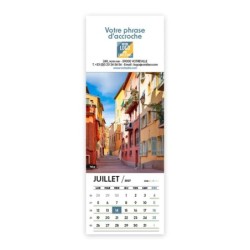 Calendrier chevalet vertical (21x7,5 cm) personnalisé - Patrimoine France