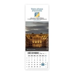 Calendrier chevalet vertical (21x7,5 cm) personnalisé - Patrimoine France
