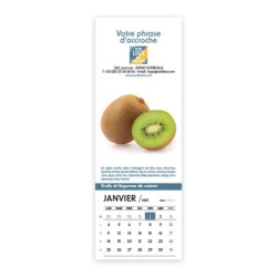 Calendrier chevalet vertical (21x7,5 cm) personnalisé - Fruits et légumes
