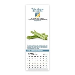 Calendrier chevalet vertical (21x7,5 cm) personnalisé - Fruits et légumes