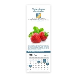 Calendrier chevalet vertical (21x7,5 cm) personnalisé - Fruits et légumes