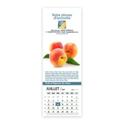 Calendrier chevalet vertical (21x7,5 cm) personnalisé - Fruits et légumes