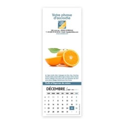 Calendrier chevalet vertical (21x7,5 cm) personnalisé - Fruits et légumes
