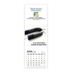 Calendrier chevalet vertical (21x7,5 cm) personnalisé - Business