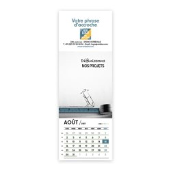 Calendrier chevalet vertical (21x7,5 cm) personnalisé - Business