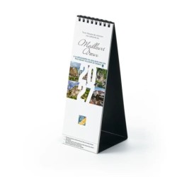 Calendrier chevalet vertical (21x7,5 cm) personnalisé - Villages de France