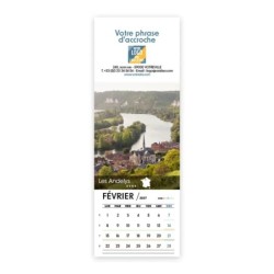 Calendrier chevalet vertical (21x7,5 cm) personnalisé - Villages de France