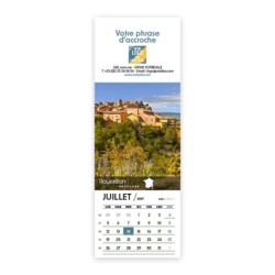 Calendrier chevalet vertical (21x7,5 cm) personnalisé - Villages de France
