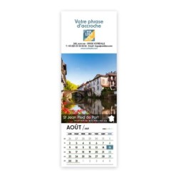 Calendrier chevalet vertical (21x7,5 cm) personnalisé - Villages de France