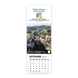 Calendrier chevalet vertical (21x7,5 cm) personnalisé - Villages de France