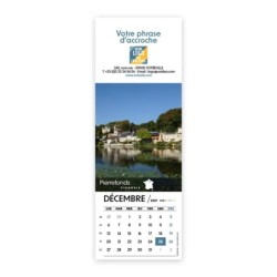 Calendrier chevalet vertical (21x7,5 cm) personnalisé - Villages de France
