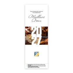 Calendrier chevalet vertical (21x7,5 cm) personnalisé - Artisans