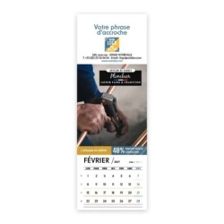 Calendrier chevalet vertical (21x7,5 cm) personnalisé - Artisans