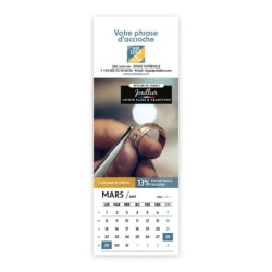 Calendrier chevalet vertical (21x7,5 cm) personnalisé - Artisans