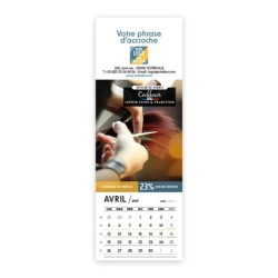 Calendrier chevalet vertical (21x7,5 cm) personnalisé - Artisans