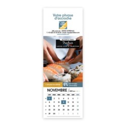 Calendrier chevalet vertical (21x7,5 cm) personnalisé - Artisans