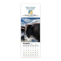 Calendrier chevalet vertical (21x7,5 cm) personnalisé - Faune