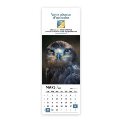 Calendrier chevalet vertical (21x7,5 cm) personnalisé - Faune