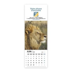 Calendrier chevalet vertical (21x7,5 cm) personnalisé - Faune