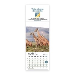 Calendrier chevalet vertical (21x7,5 cm) personnalisé - Faune