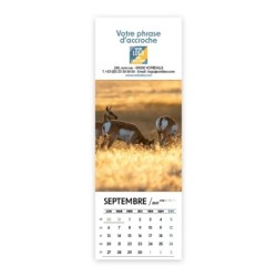 Calendrier chevalet vertical (21x7,5 cm) personnalisé - Faune