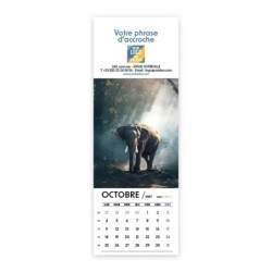 Calendrier chevalet vertical (21x7,5 cm) personnalisé - Faune