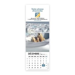 Calendrier chevalet vertical (21x7,5 cm) personnalisé - Faune