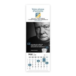 Calendrier chevalet vertical (21x7,5 cm) personnalisé - Citations 2