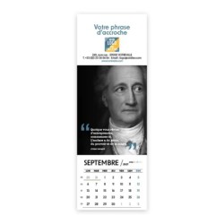 Calendrier chevalet vertical (21x7,5 cm) personnalisé - Citations 2