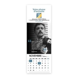 Calendrier chevalet vertical (21x7,5 cm) personnalisé - Citations 2