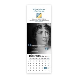 Calendrier chevalet vertical (21x7,5 cm) personnalisé - Citations 2
