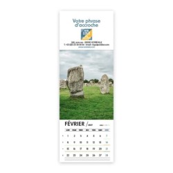 Calendrier chevalet vertical (21x7,5 cm) personnalisé - Littoral