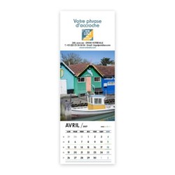 Calendrier chevalet vertical (21x7,5 cm) personnalisé - Littoral