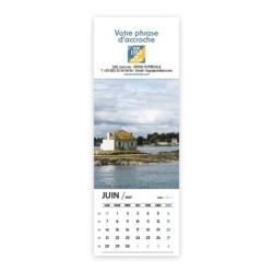 Calendrier chevalet vertical (21x7,5 cm) personnalisé - Littoral