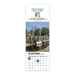 Calendrier chevalet vertical (21x7,5 cm) personnalisé - Littoral