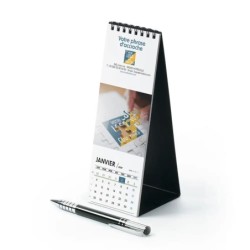 Calendrier chevalet vertical (21x7,5 cm) personnalisé - Logo intégré Réseau