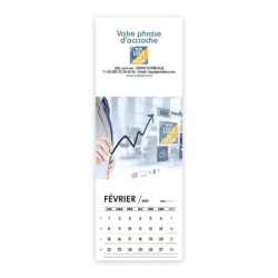 Calendrier chevalet vertical (21x7,5 cm) personnalisé - Logo intégré Réseau