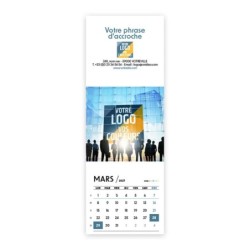 Calendrier chevalet vertical (21x7,5 cm) personnalisé - Logo intégré Réseau