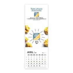 Calendrier chevalet vertical (21x7,5 cm) personnalisé - Logo intégré Réseau
