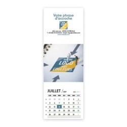 Calendrier chevalet vertical (21x7,5 cm) personnalisé - Logo intégré Réseau