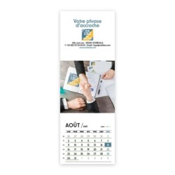 Calendrier chevalet vertical (21x7,5 cm) personnalisé - Logo intégré Réseau
